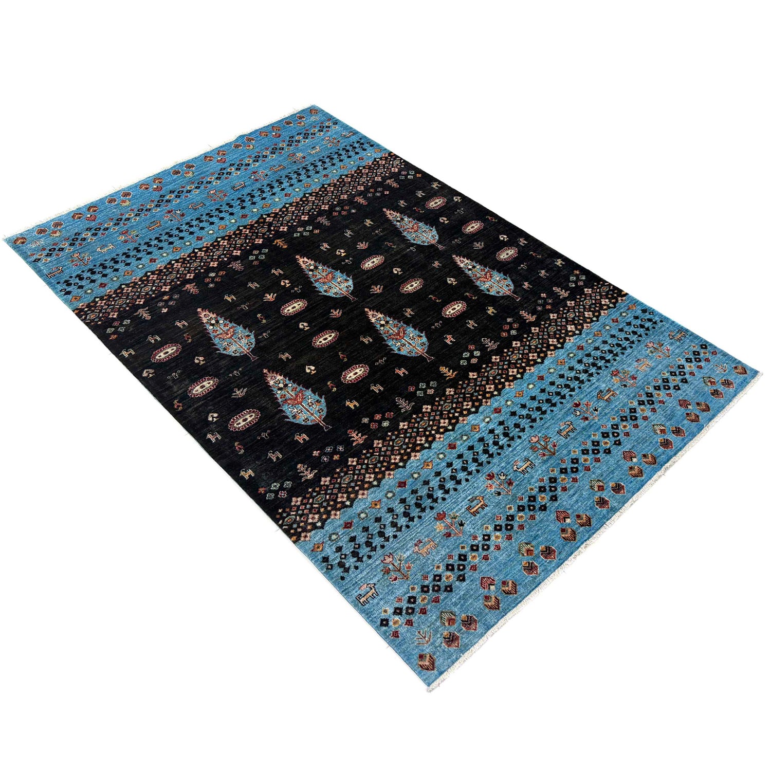 Contemporary Style Tree of Life Rug 6' 5" x 10' 0" ft / 195 x 304 cm - No. B39602