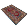 High-Quality Kazak Area Rug 4' 0" x 5' 11" ft / 123 x 181 cm - No. B39604
