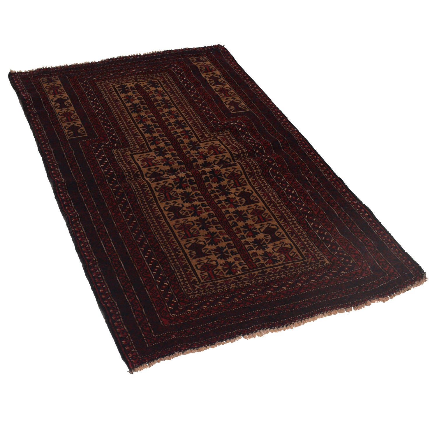 Hand Knotted Prayer Rug 2' 11" x 4' 6" ft / 90 x 138 cm - G16610