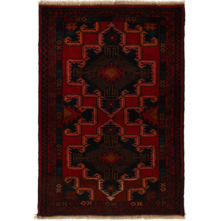 Handmade Balochi Rug 3' 0" x 4' 6" ft / 91 x 137 cm - No G16999
