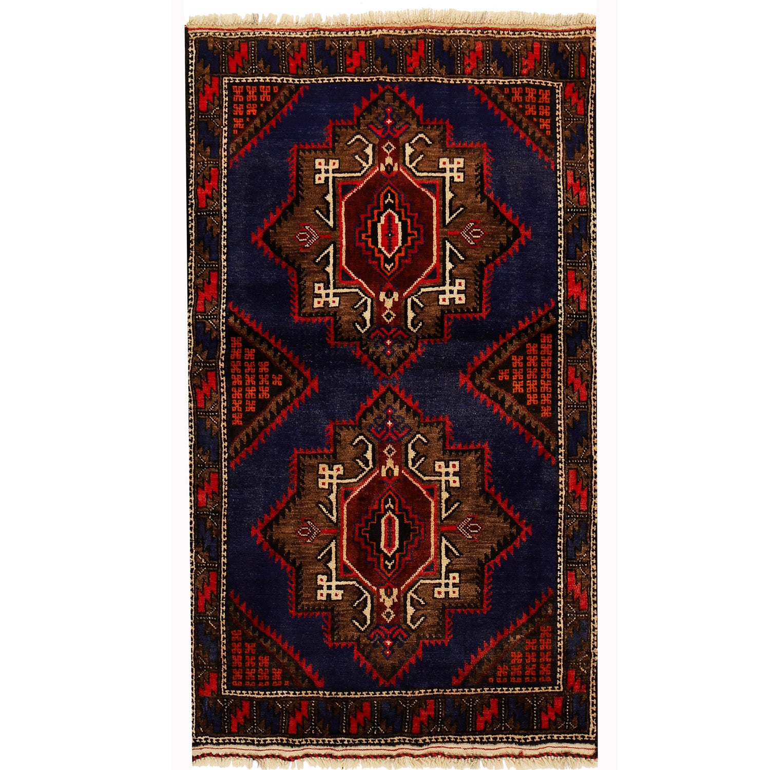 Handmade Balochi Rug 3' 0" x 4' 11" ft / 91 x 150 cm - No. G17002