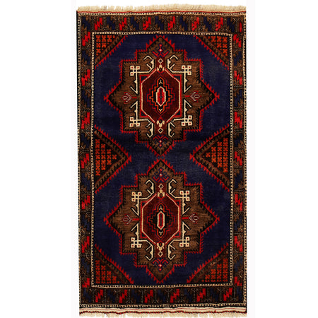 Handmade Balochi Rug 3' 0" x 4' 11" ft / 91 x 150 cm - No. G17002