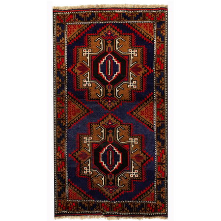 Handmade Balochi Rug 2' 10" x 4' 10" ft / 86 x 148 cm - No. G17005