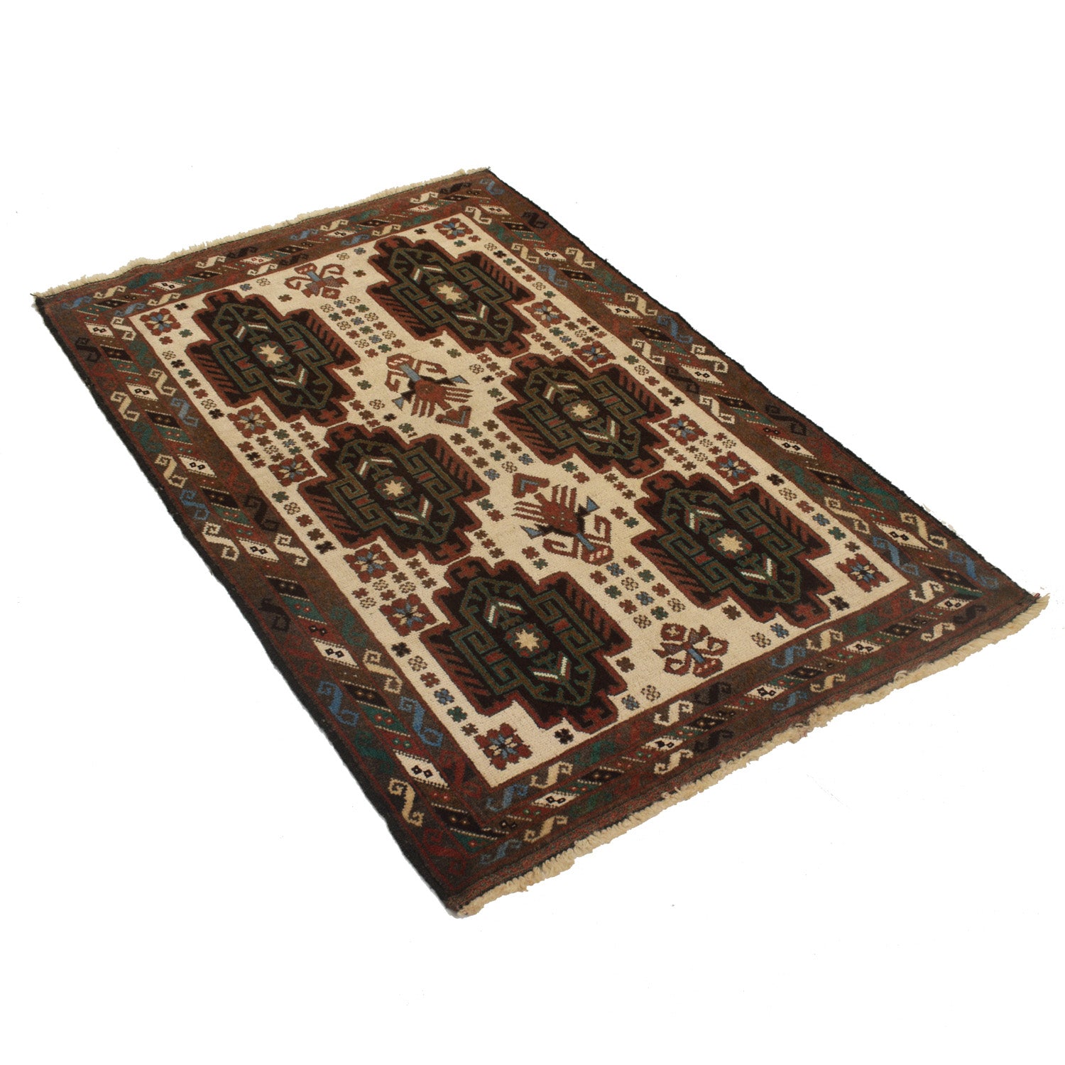 Handmade Balochi Rug 3' 0" x 4' 9" ft / 91 x 145 cm - No. G17042