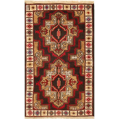 Handmade Balochi Rug 2' 9" x 4' 9" ft / 83 x 144 cm - No. G17624