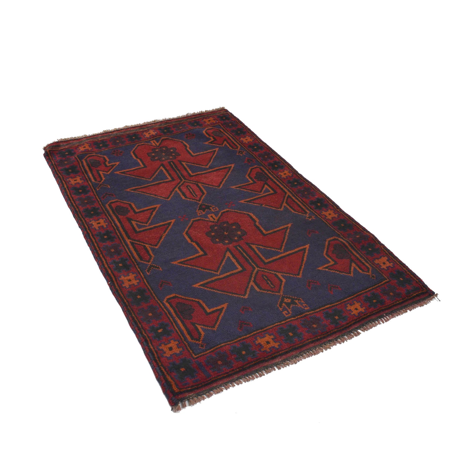 Hand Knotted Baluchi Rug 2' 12" x 4' 9" ft / 91 x 144 cm - No. G18453