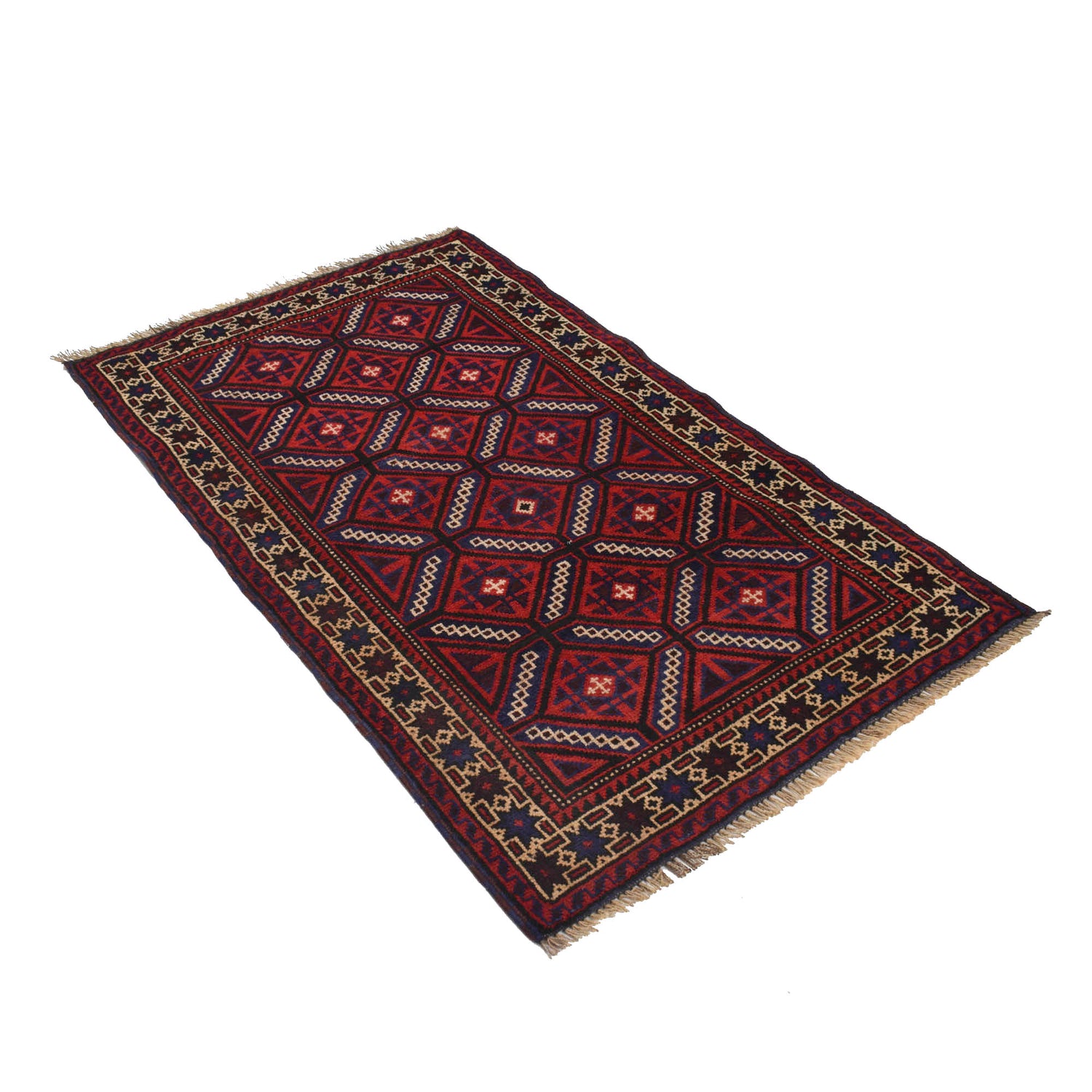 Handmade Balochi Carpet 2' 9" x 4' 6" ft / 85 x 137 cm - No. G18455
