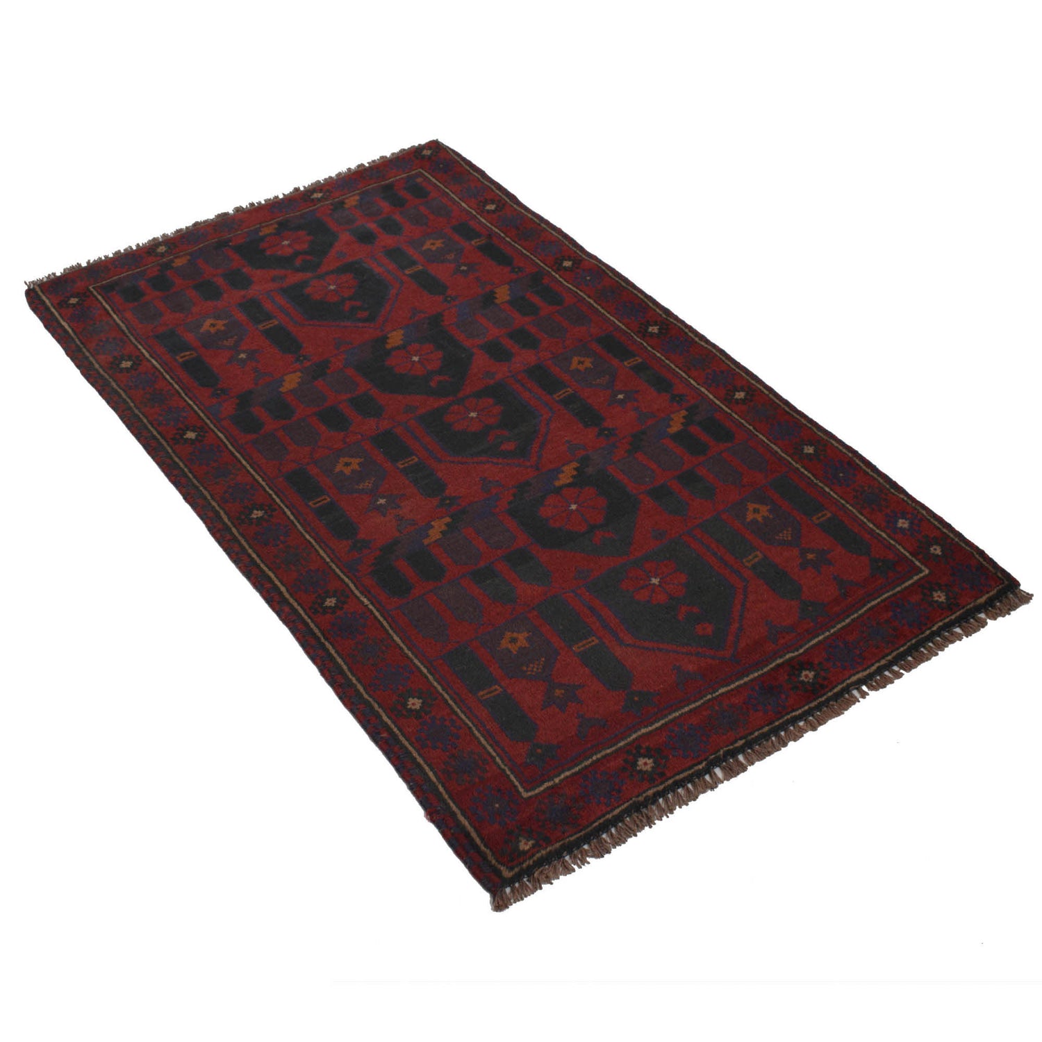 Hand Knotted Prayer Rug 2' 10" x 4' 7" ft / 87 x 140 cm - G18466