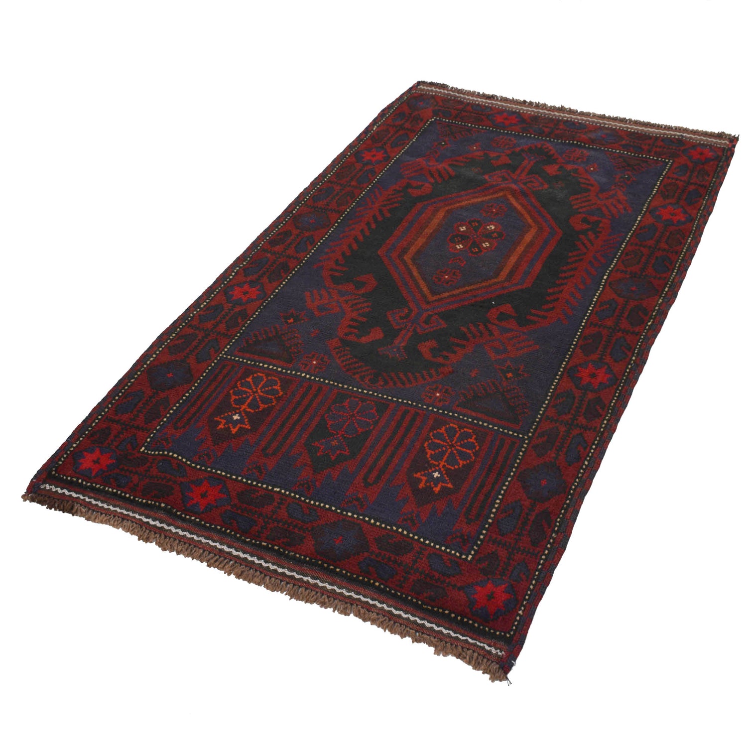 Hand Knotted Prayer Rug 2' 11" x 5' 1" ft / 88 x 155 cm - G18467
