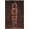 Hand Knotted Prayer Rug 2' 11" x 4' 6" ft / 89 x 138 cm - G18475