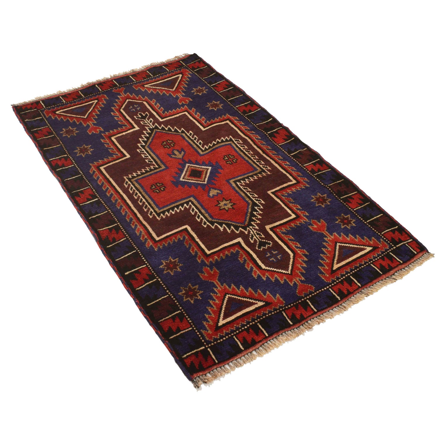 Handmade Balochi Carpet 2' 10" x 4' 6" ft / 86 x 136 cm - No. G18477