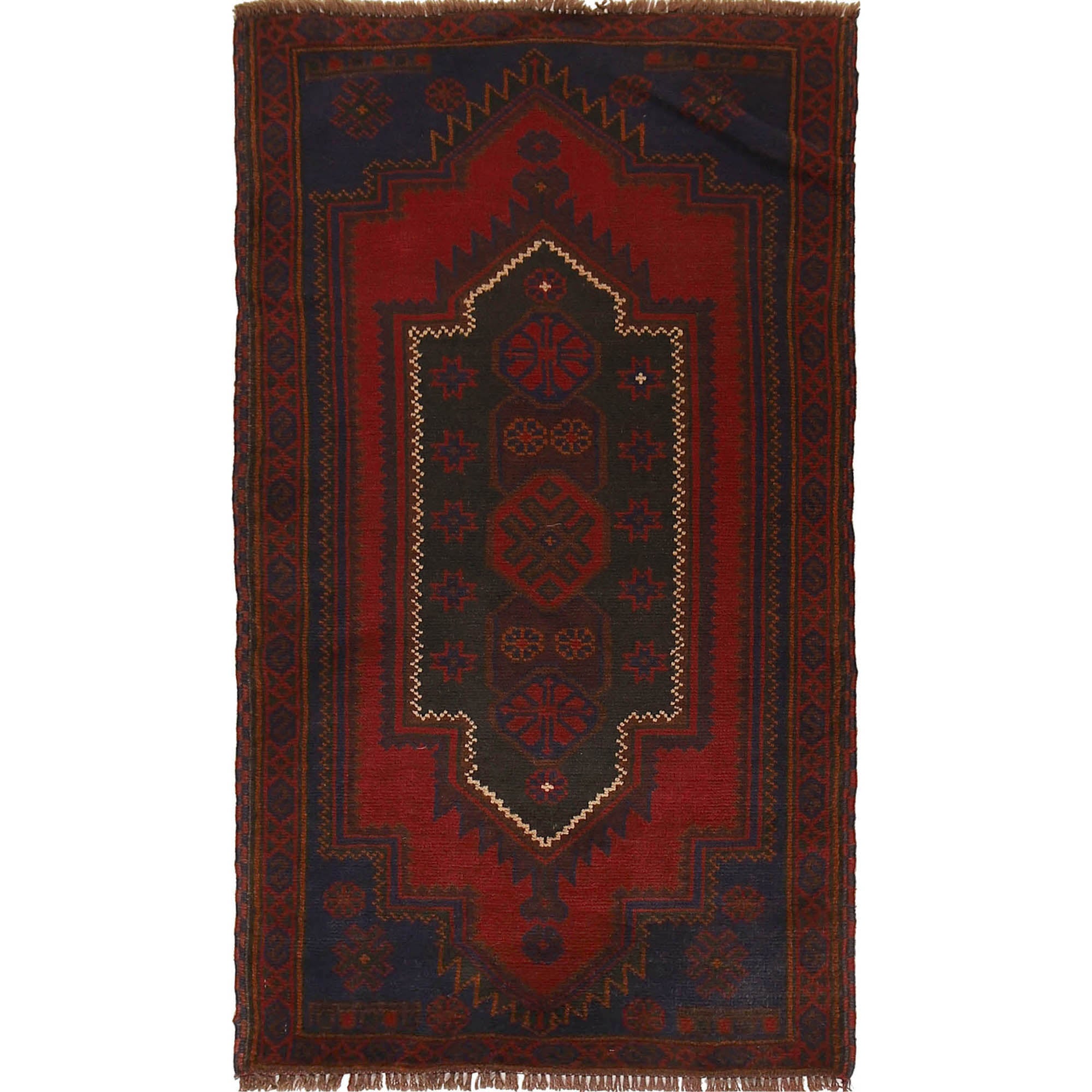 Handmade Balochi Carpet 2' 7" x 4' 8" ft / 78 x 141 cm - No. G18479