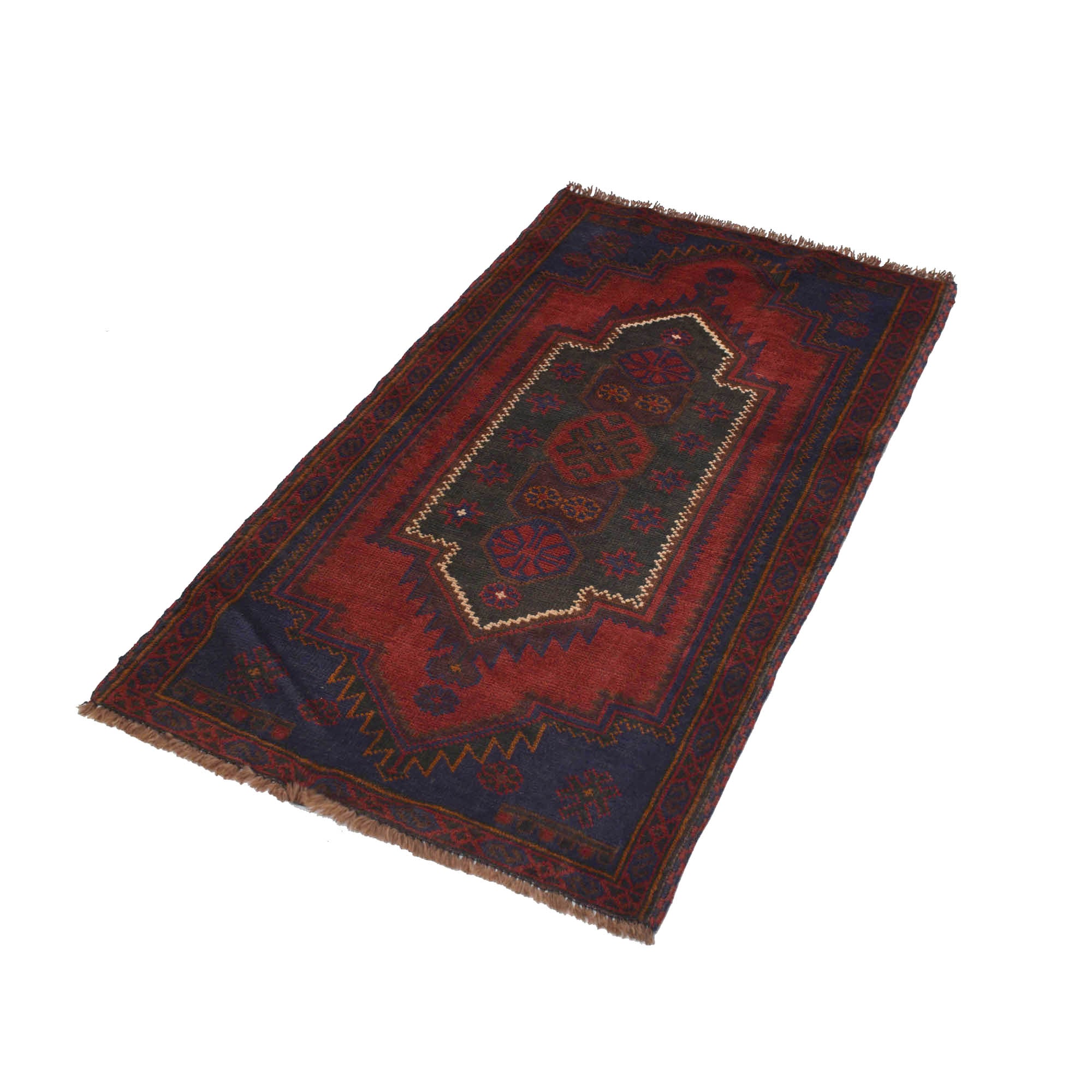 Handmade Balochi Carpet 2' 7" x 4' 8" ft / 78 x 141 cm - No. G18479