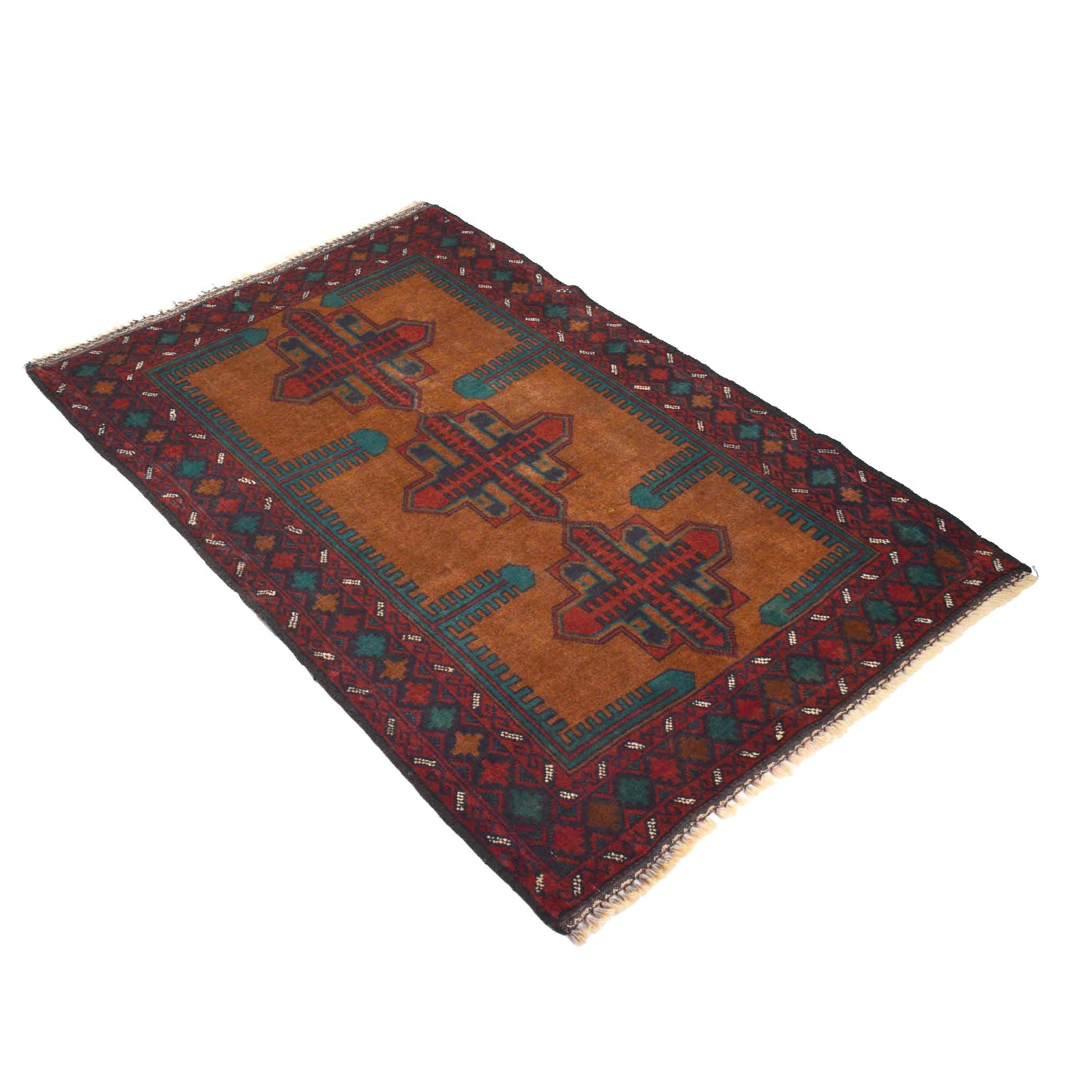 Tribal Baloch Rug 3' 0" x 4' 4" ft / 92 x 133 cm - No. G18766