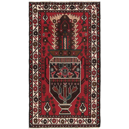 Tribal Baloch Rug 2' 11" x 5' 2" ft / 90 x 157 cm - No. G18767