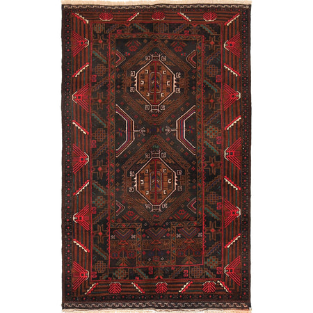Islamic Prayer Carpet 2' 9" x 4' 8" ft / 85 x 143 cm - G18883