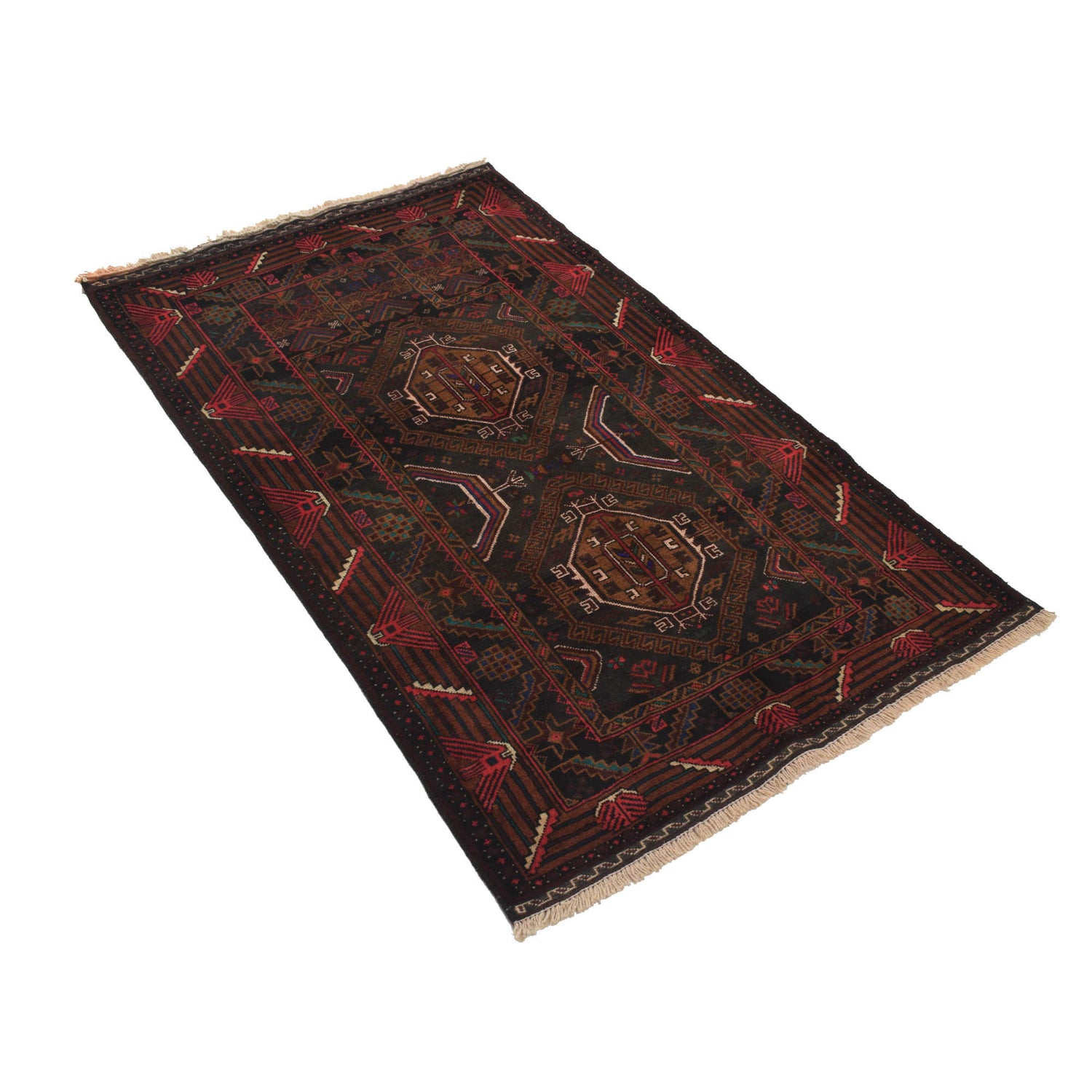 Islamic Prayer Carpet 2' 9" x 4' 8" ft / 85 x 143 cm - G18883