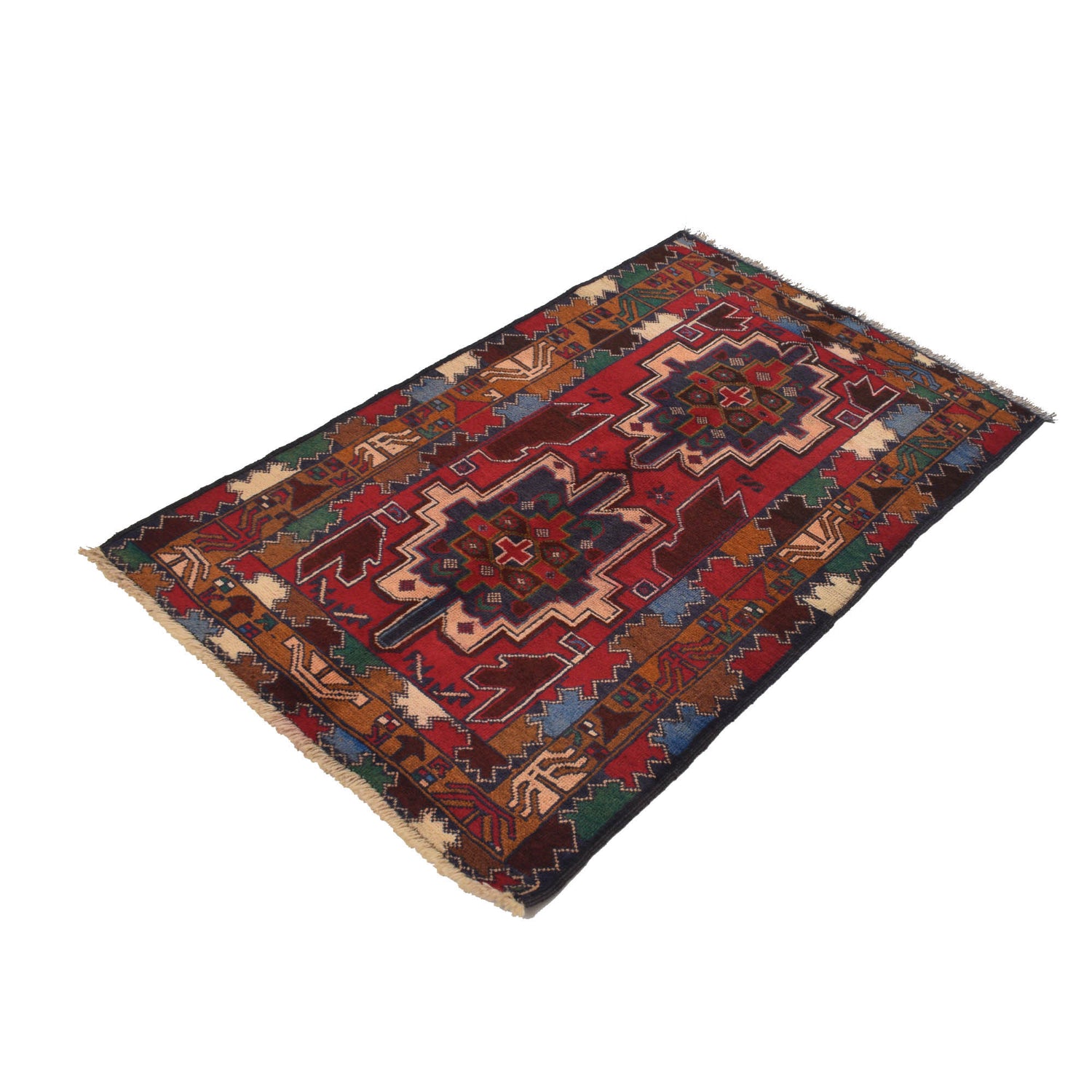 Baluch Small Size Rug 2' 9" x 4' 6" ft / 85 x 137 cm - No. G18888