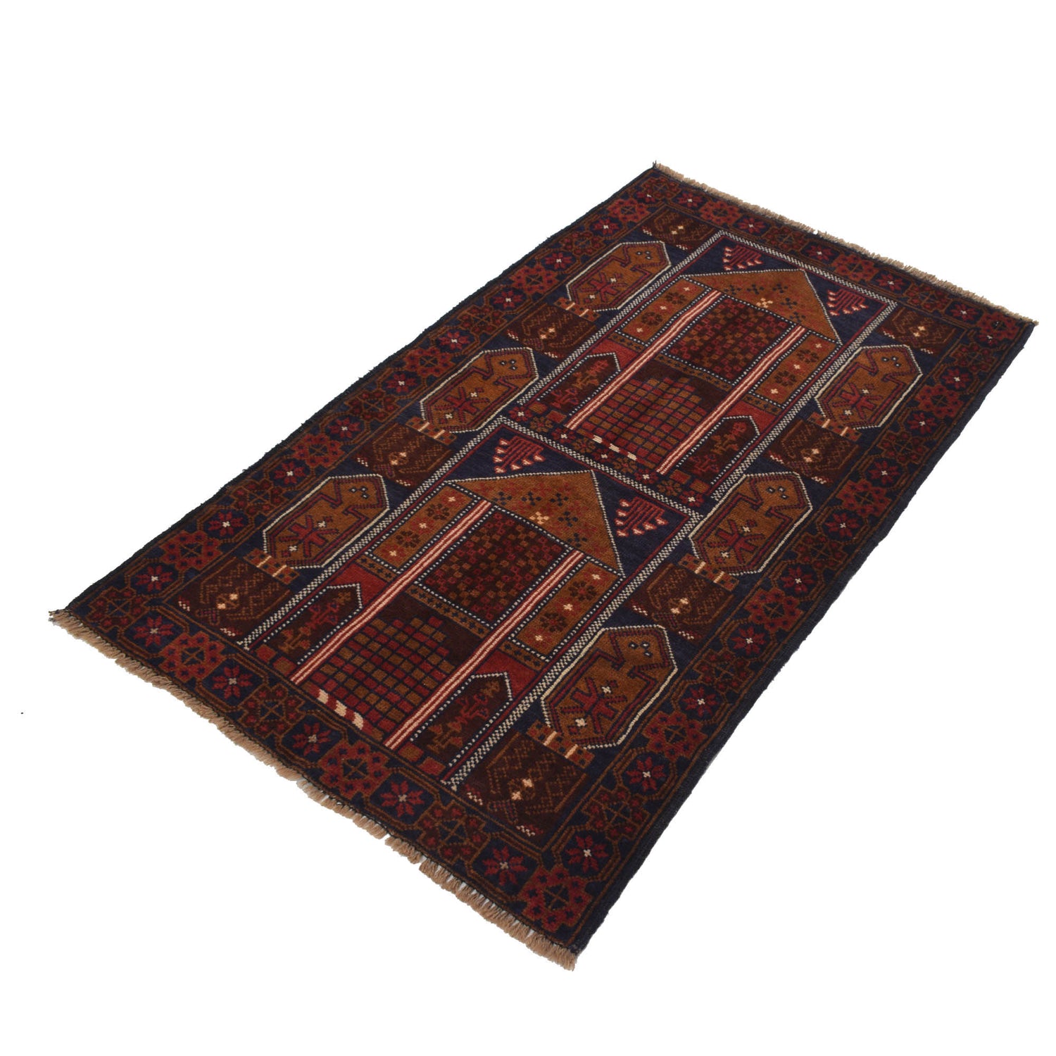Baluch Small Size Rug 2' 9" x 4' 7" ft / 84 x 140 cm - No. G18894