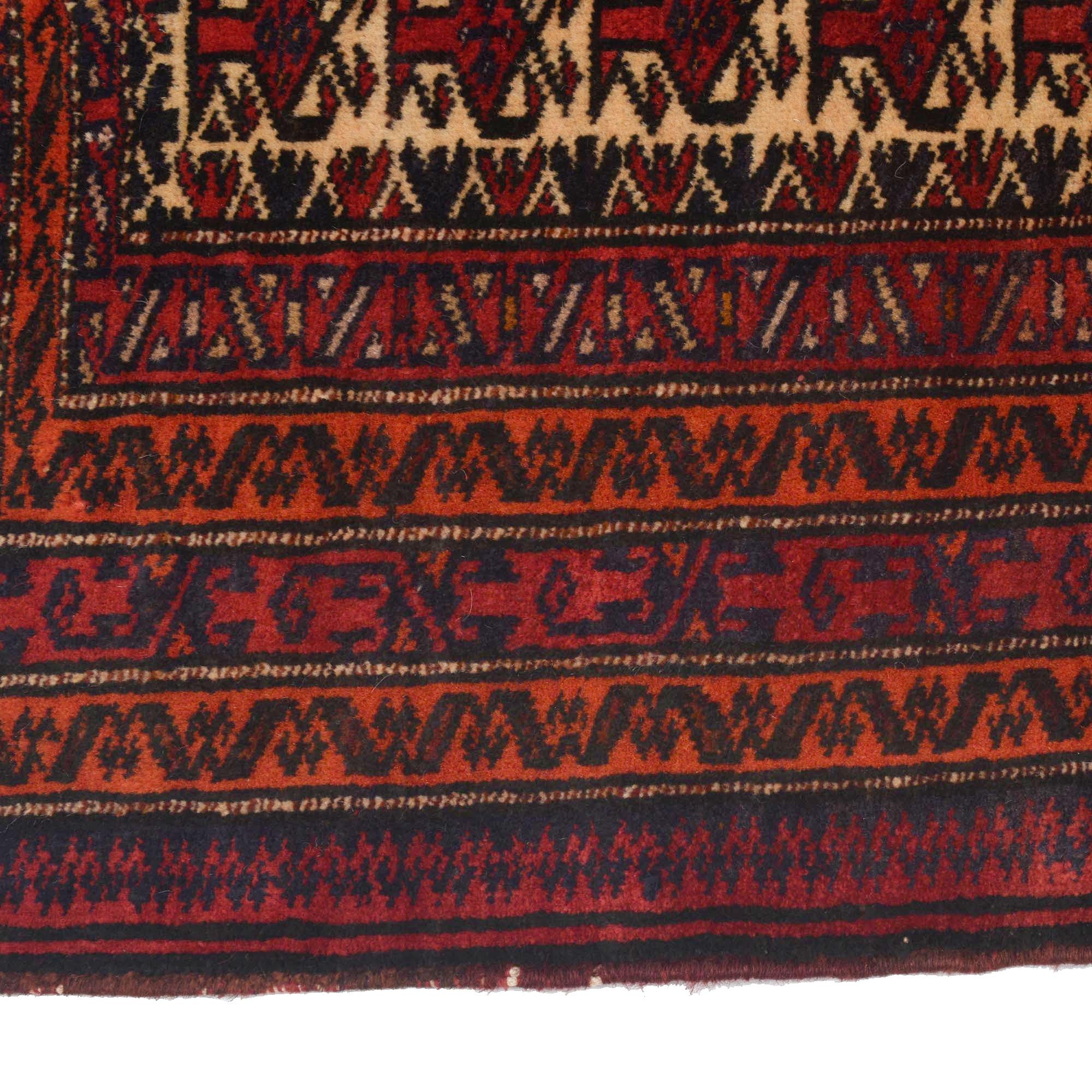 Small Prayer Carpet 2' 8" x 3' 8" ft / 82 x 111 cm - No. G18975