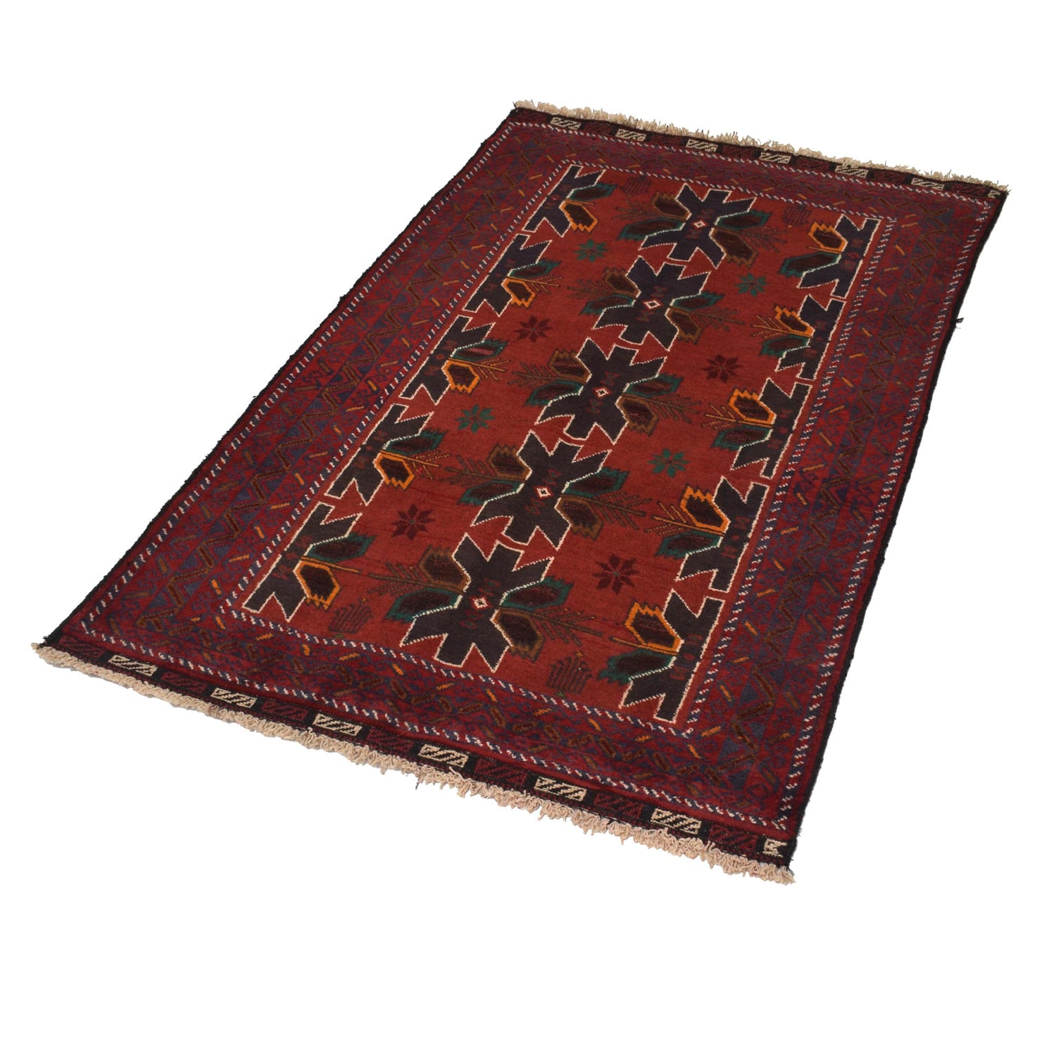 Tribal Baloch Rug 3' 0" x 4' 8" ft / 91 x 143 cm - No. G18976