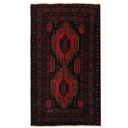 Hand Knotted Baluchi Rug 3' 0" x 4' 11" ft / 92 x 149 cm - No. G19016