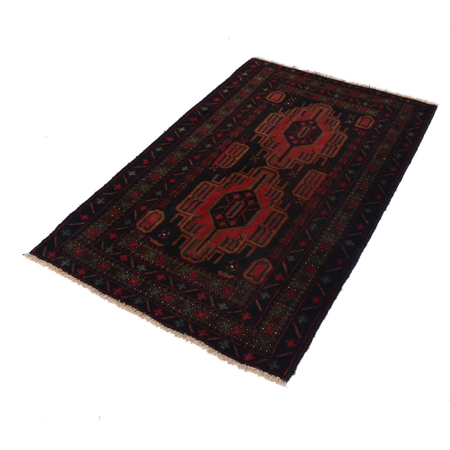 Hand Knotted Baluchi Rug 3' 0" x 4' 11" ft / 92 x 149 cm - No. G19016