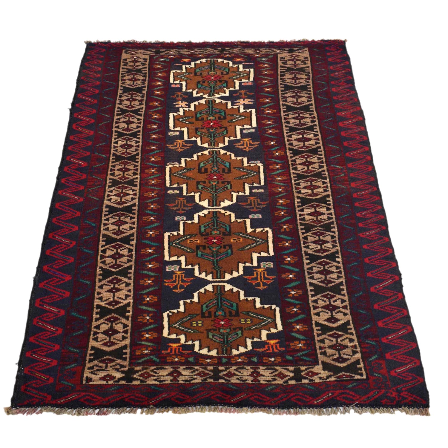 Baluch Small Size Rug 2' 9" x 4' 10" ft / 85 x 148 cm - No. G19040
