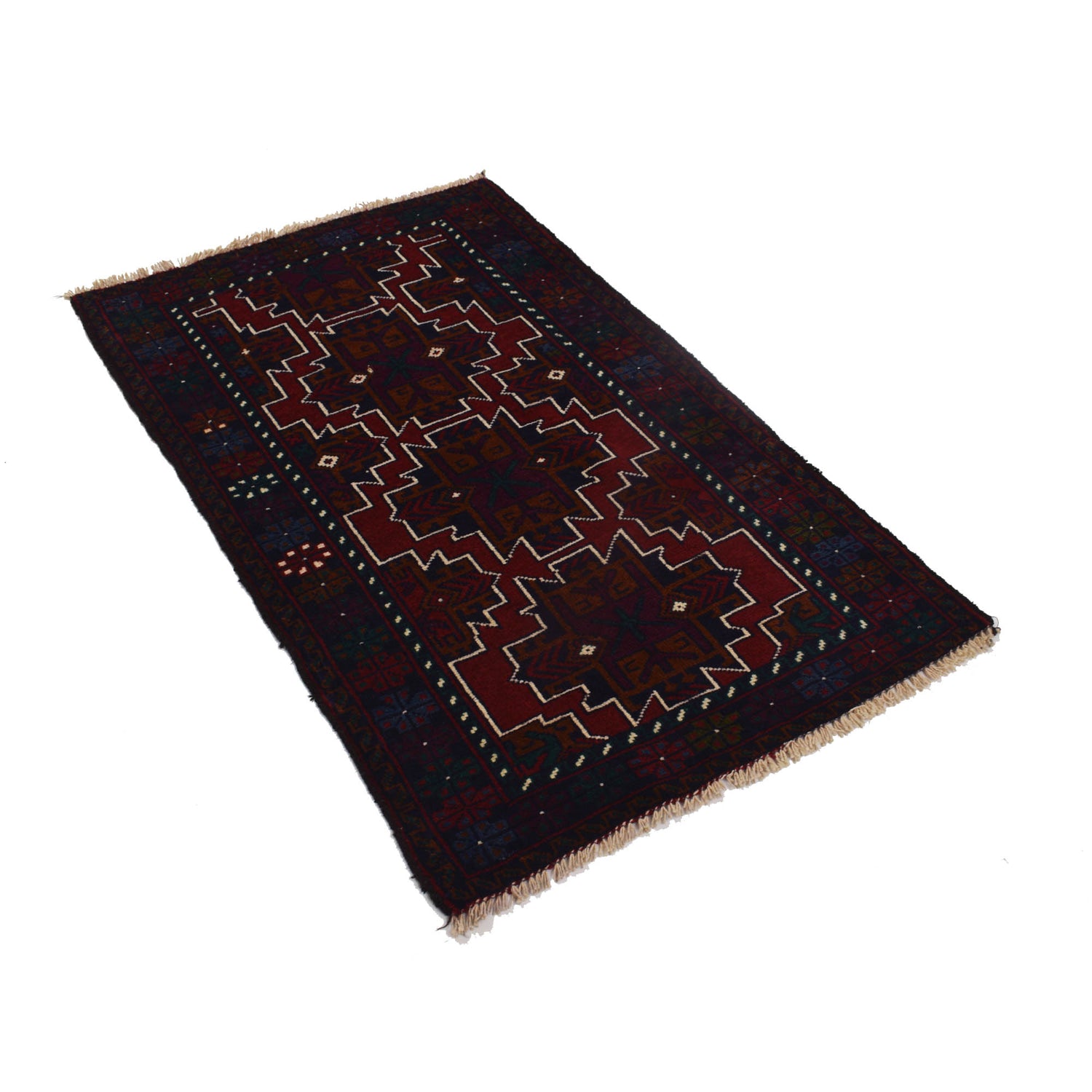 Handmade Balochi Rug 2' 9" x 4' 5" ft / 83 x 134 cm - No. G19055