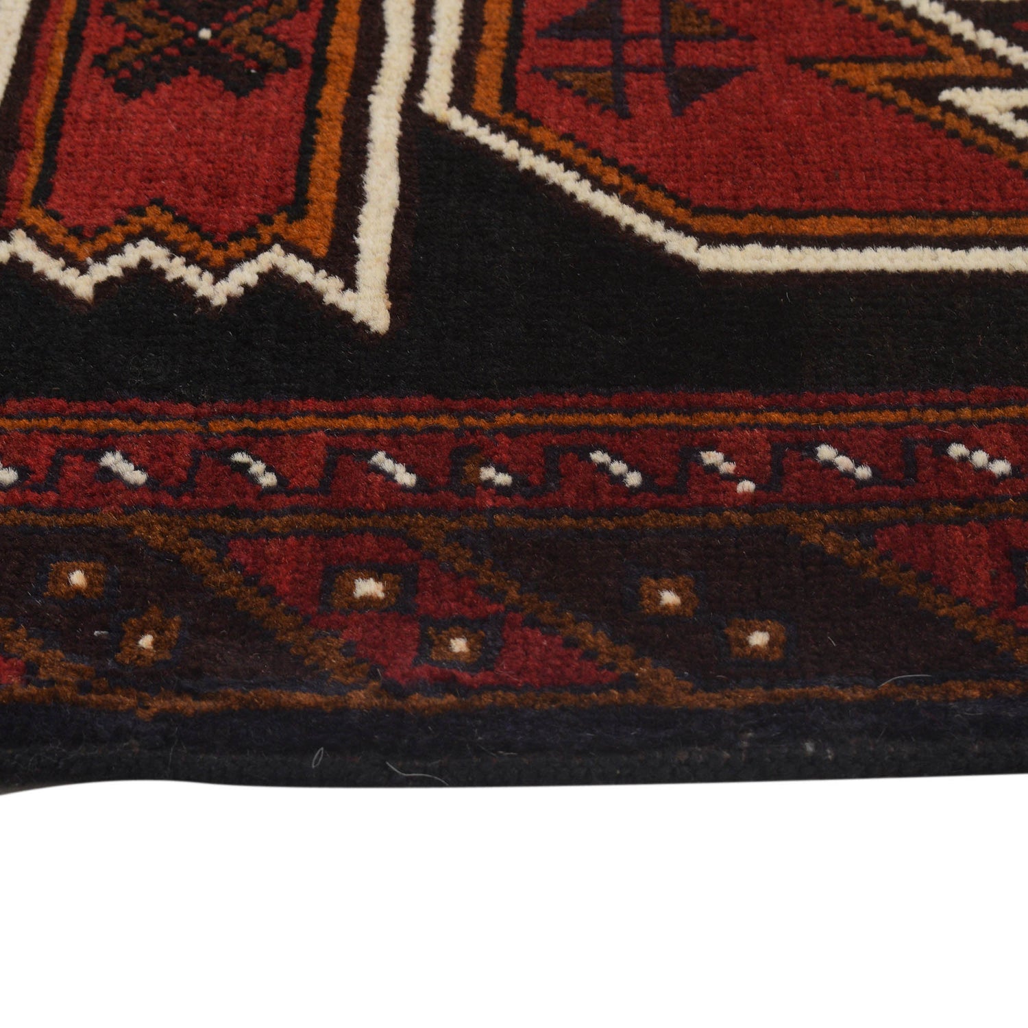 Black Color Baluchi Rug 2' 11" x 4' 8" ft / 90 x 141 cm - No. G19143