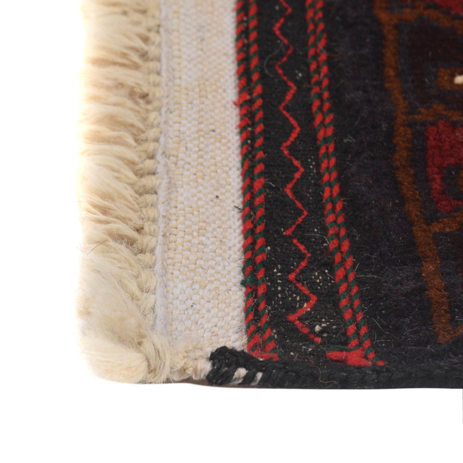 Black Color Baluchi Rug 2' 11" x 4' 8" ft / 90 x 141 cm - No. G19143