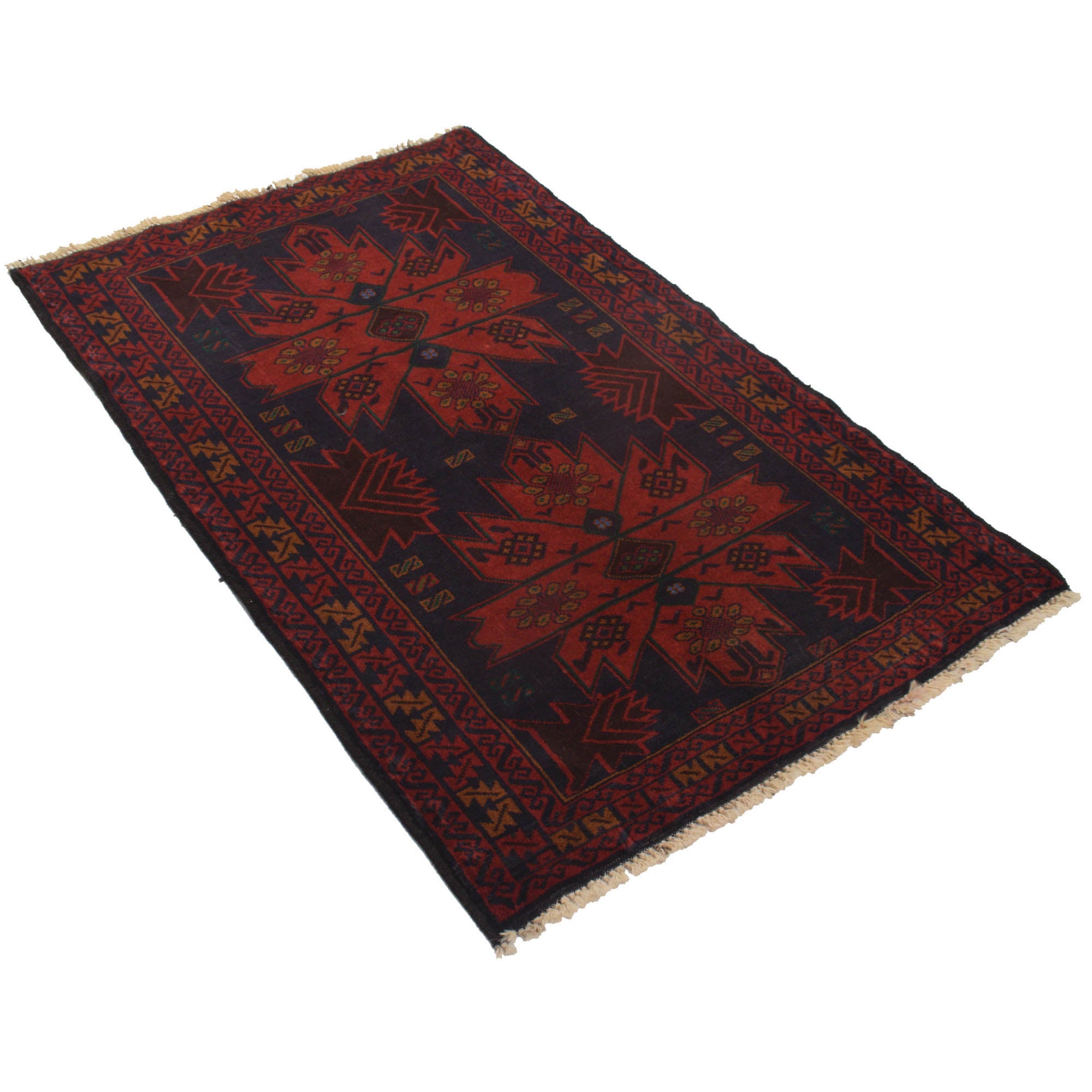 Multi Color Baluchi Rug 3' 2" x 4' 10" ft / 96 x 148 cm - No. G19145
