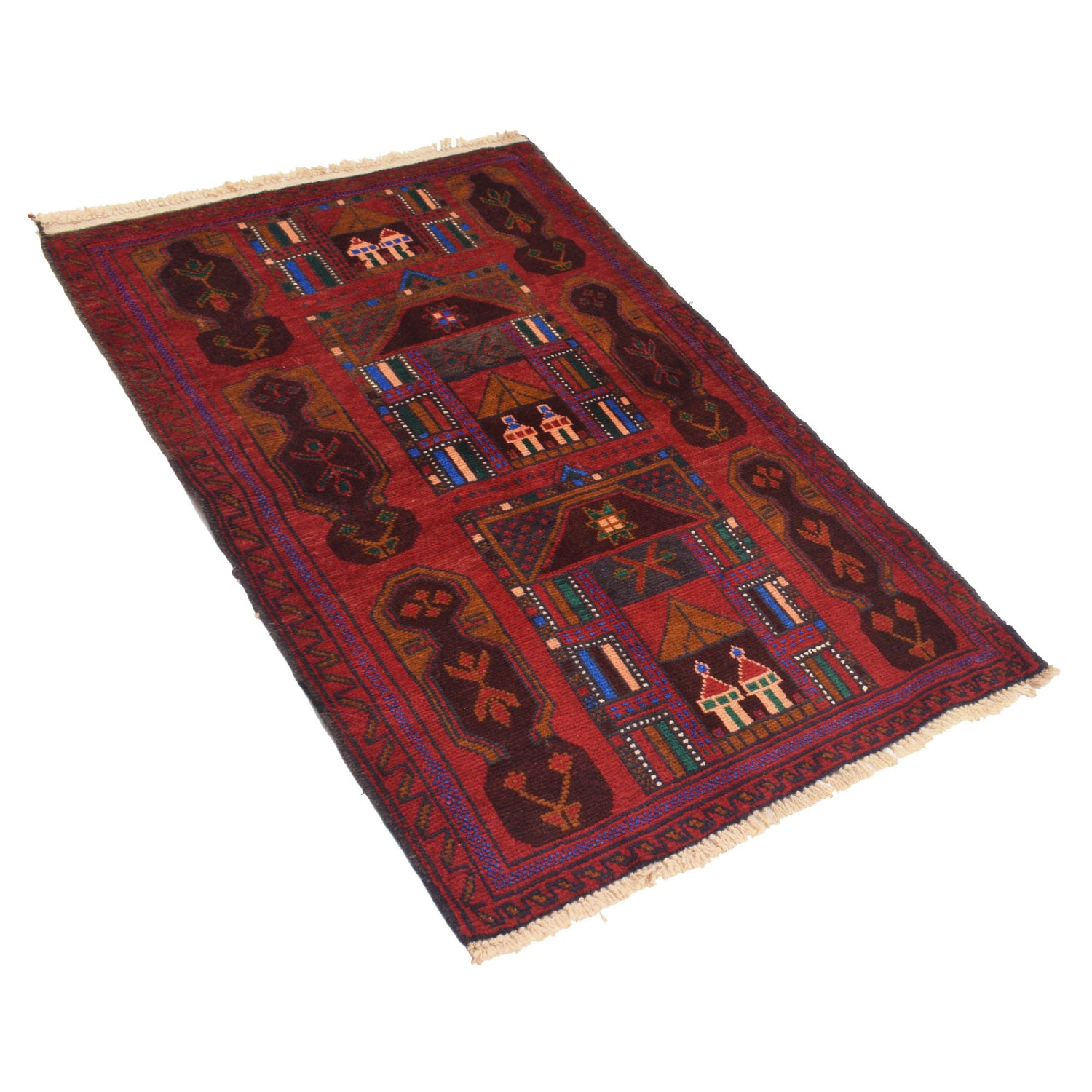 Small Prayer Carpet 2' 8" x 4' 4" ft / 82 x 133 cm - No. G19251