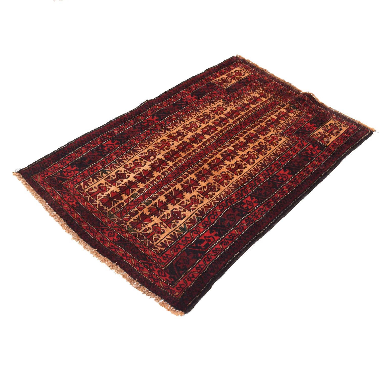 Small Prayer Carpet 2' 7" x 4' 2" ft / 80 x 126 cm - No. G19252