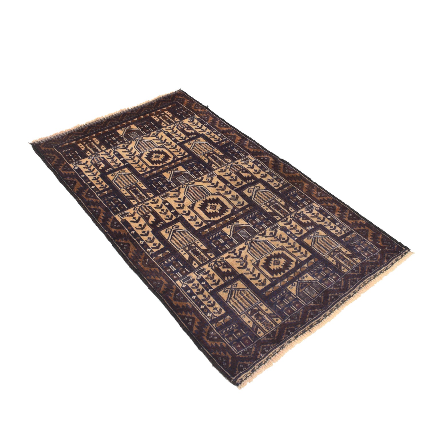 Small Prayer Carpet 2' 9" x 4' 6" ft / 83 x 136 cm - G19328
