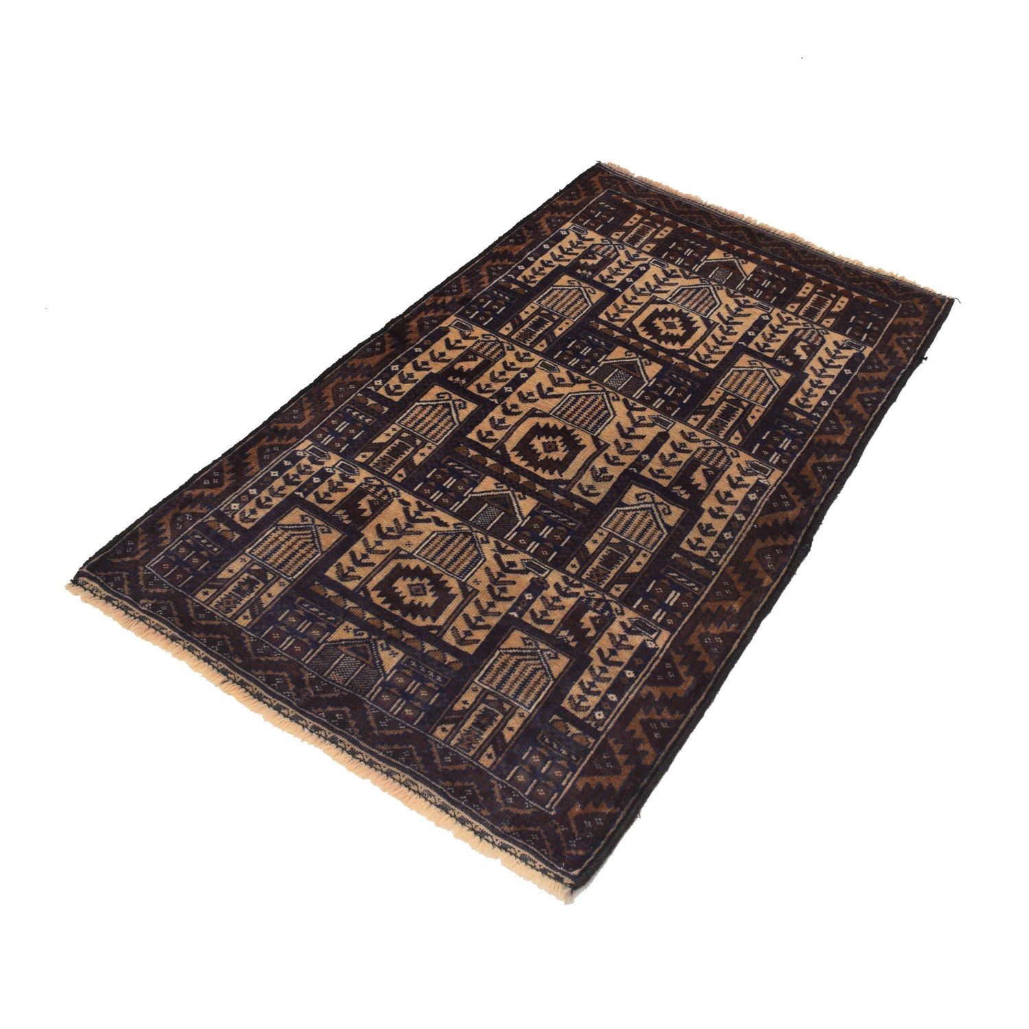 Small Prayer Carpet 2' 9" x 4' 6" ft / 83 x 136 cm - G19328