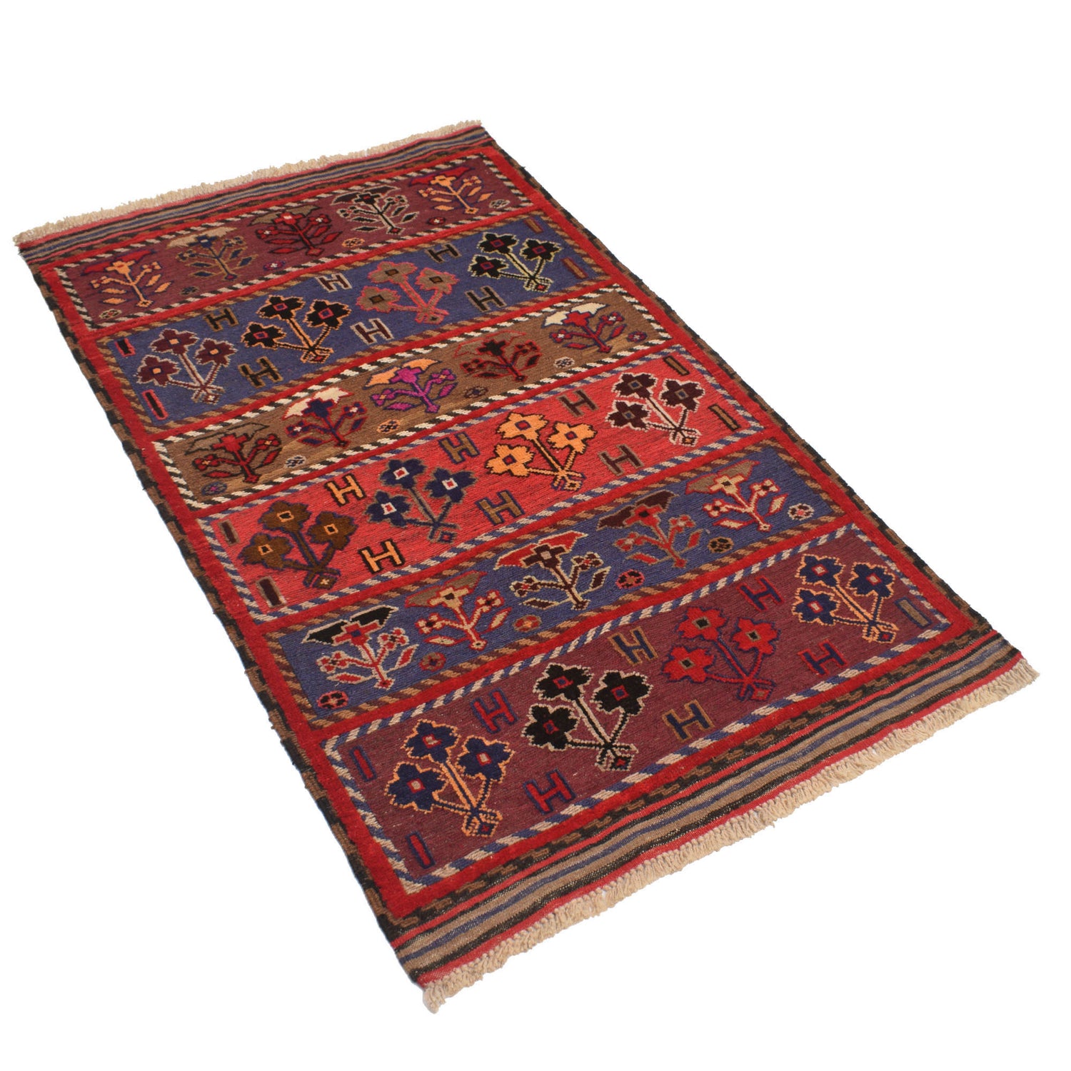 Hand Knotted Baluchi Rug 2' 11" x 5' 0" ft / 90 x 153 cm - No. G19425
