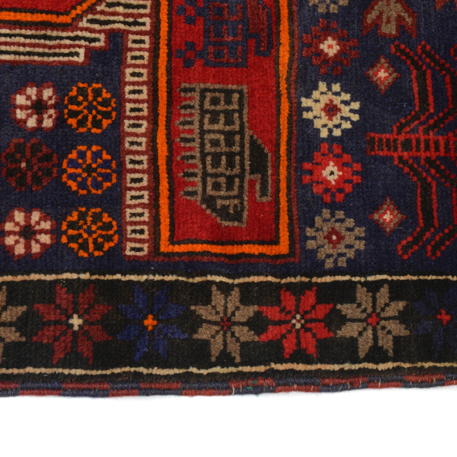 Hand Knotted Baluchi Rug 2' 8" x 4' 8" ft / 82 x 142 cm - No. G19427