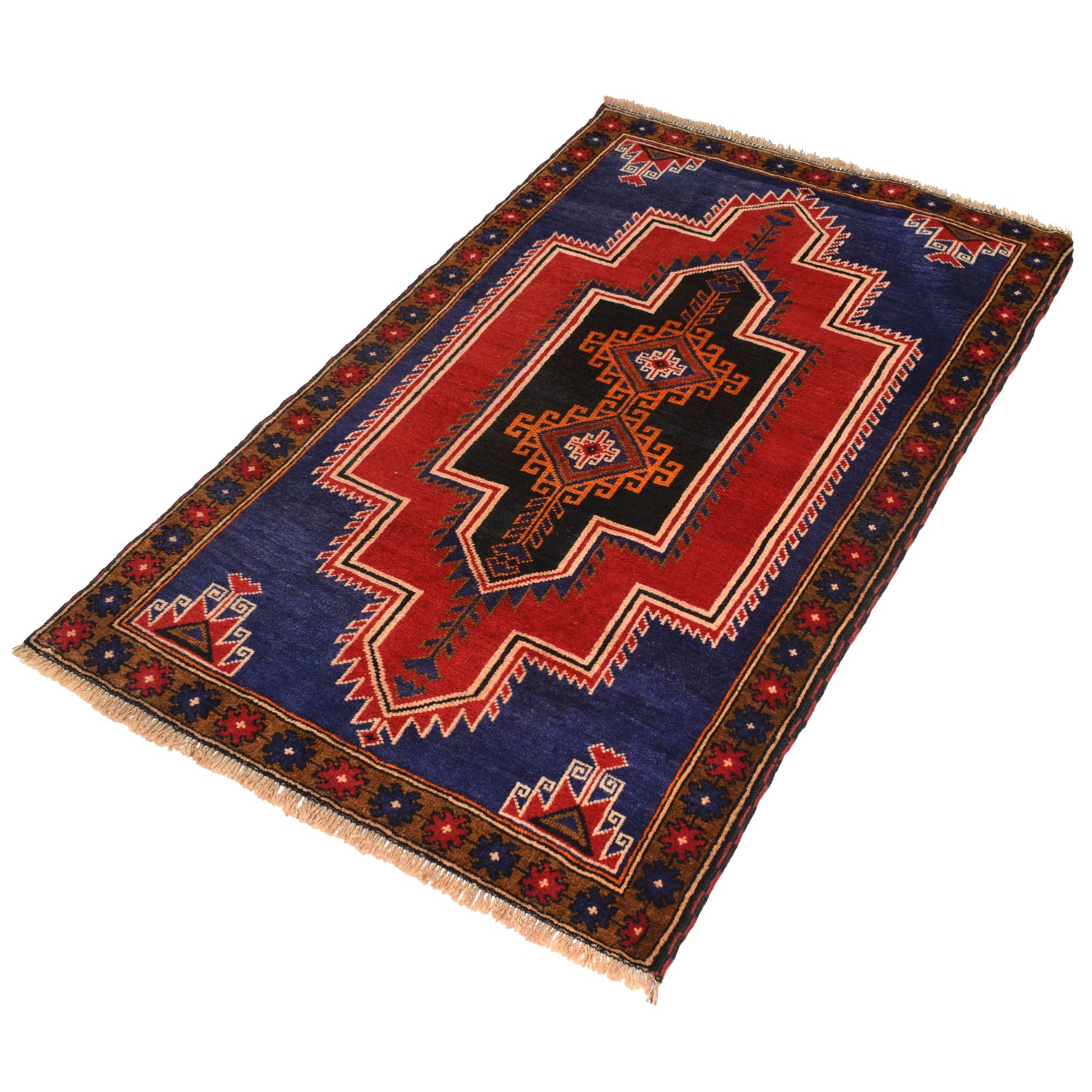Hand Knotted Baluchi Rug 3' 1" x 4' 8" ft / 93 x 143 cm - No. G19428