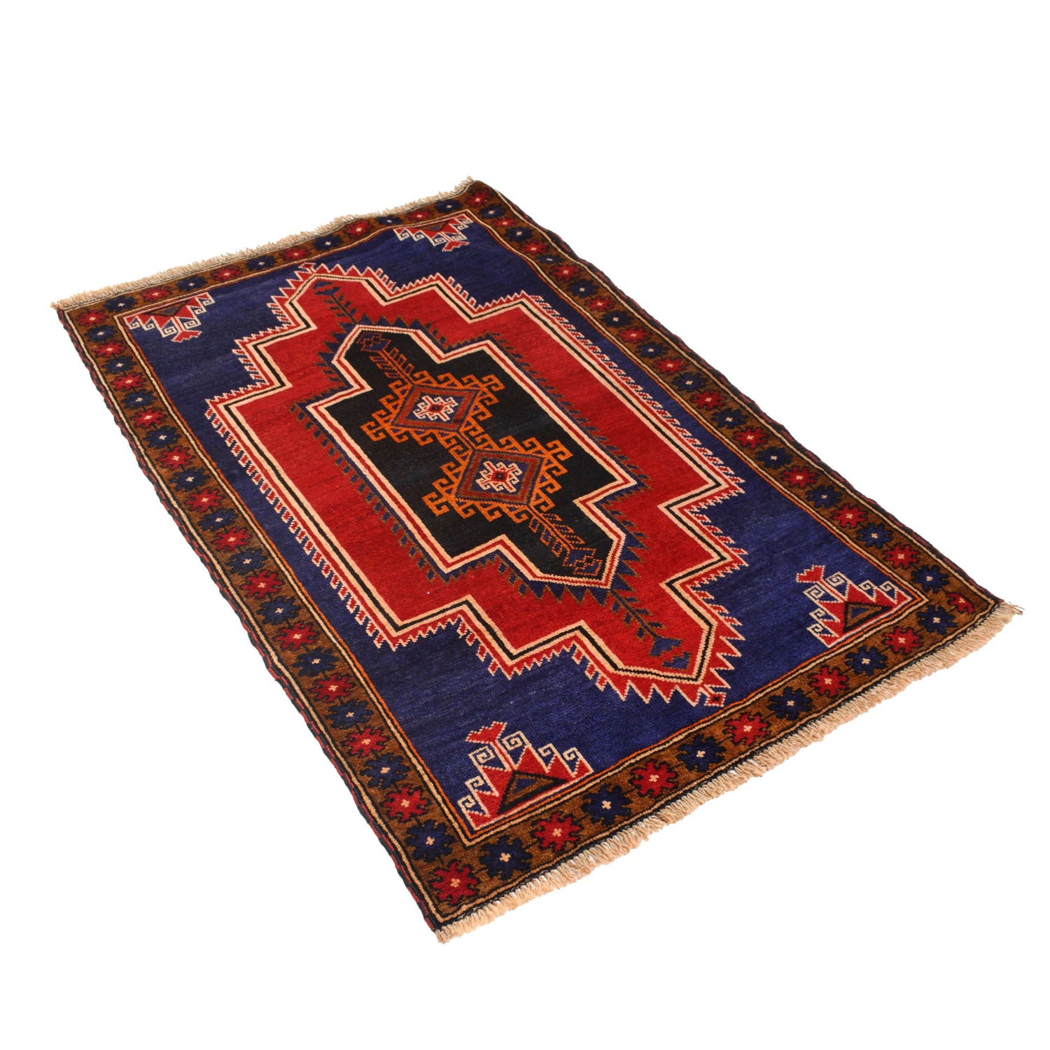 Hand Knotted Baluchi Rug 3' 1" x 4' 8" ft / 93 x 143 cm - No. G19428