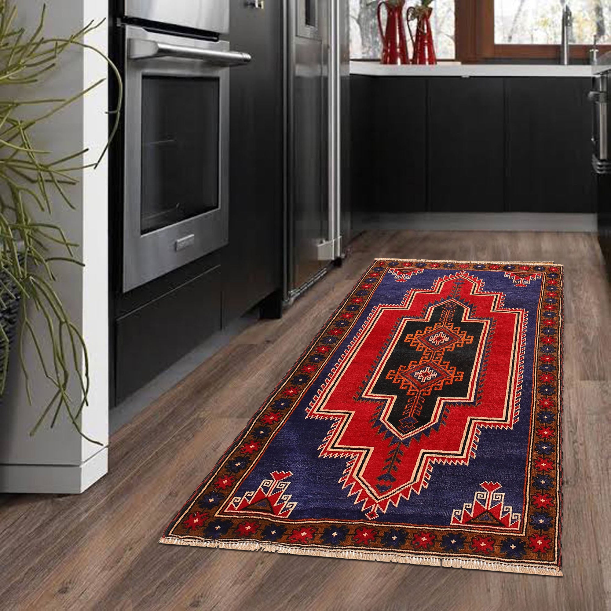 Hand Knotted Baluchi Rug 3' 1" x 4' 8" ft / 93 x 143 cm - No. G19428