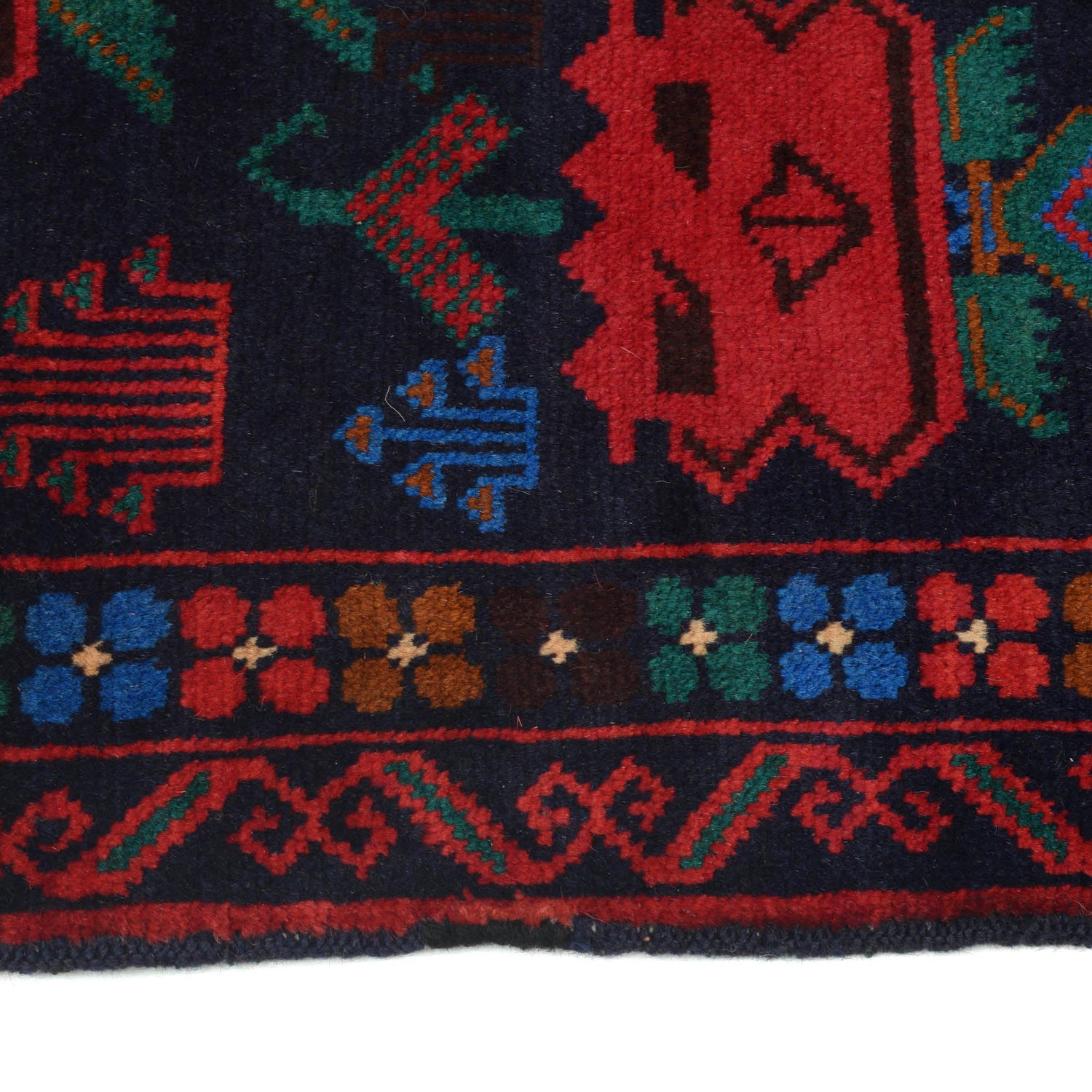 Hand Knotted Baluchi Rug 2' 11" x 4' 7" ft / 90 x 139 cm - No. G19429