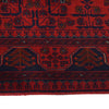 Red Color Afghan Area Rug 3' 3" x 5' 0" ft / 98 x 152 cm - No. G19653