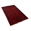 Red Color Afghan Area Rug 3' 3" x 5' 0" ft / 98 x 152 cm - No. G19653