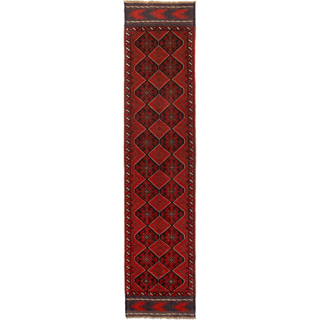 Hand Knotted Mashwani Runner 2' 6" x 11' 4" ft / 76 x 346 cm - No. G19674