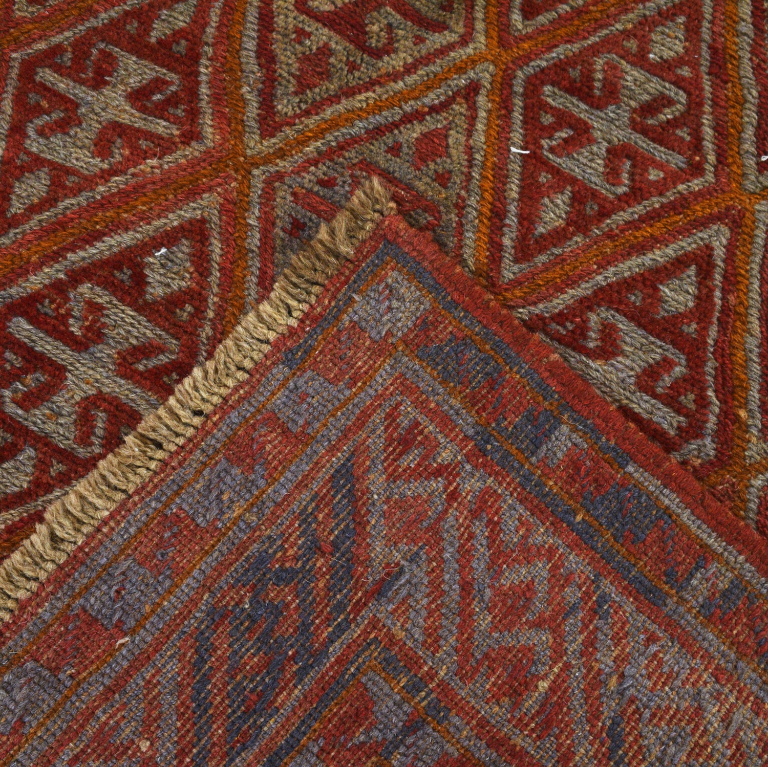 Handmade Afghan Carpet 5' 0" x 6' 3" ft / 152 x 191 cm - No. G19680