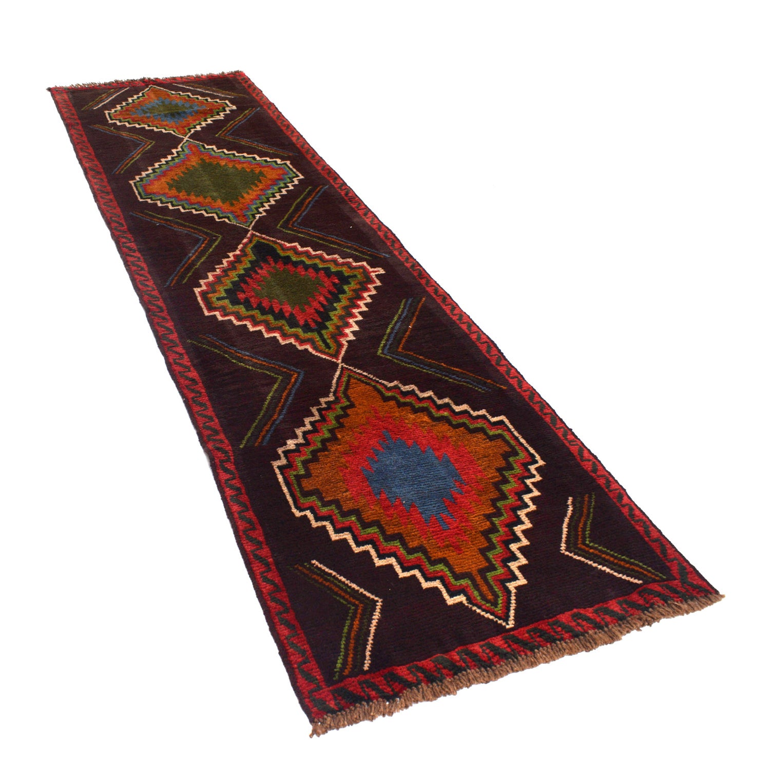 Baluchi Long Runner Rug 2' 8" x 9' 9" ft / 82 x 297 cm - No. G19771