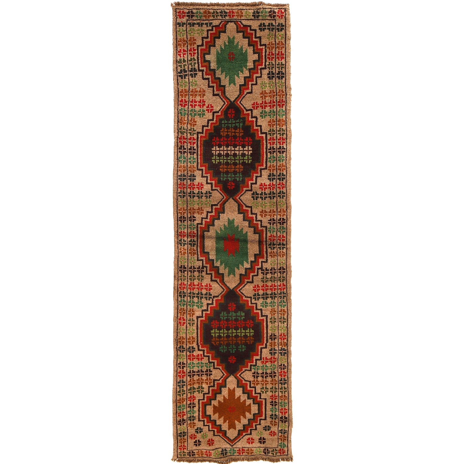Baluchi Long Runner Rug 2' 2" x 9' 5" ft / 67 x 288 cm - No. G19786
