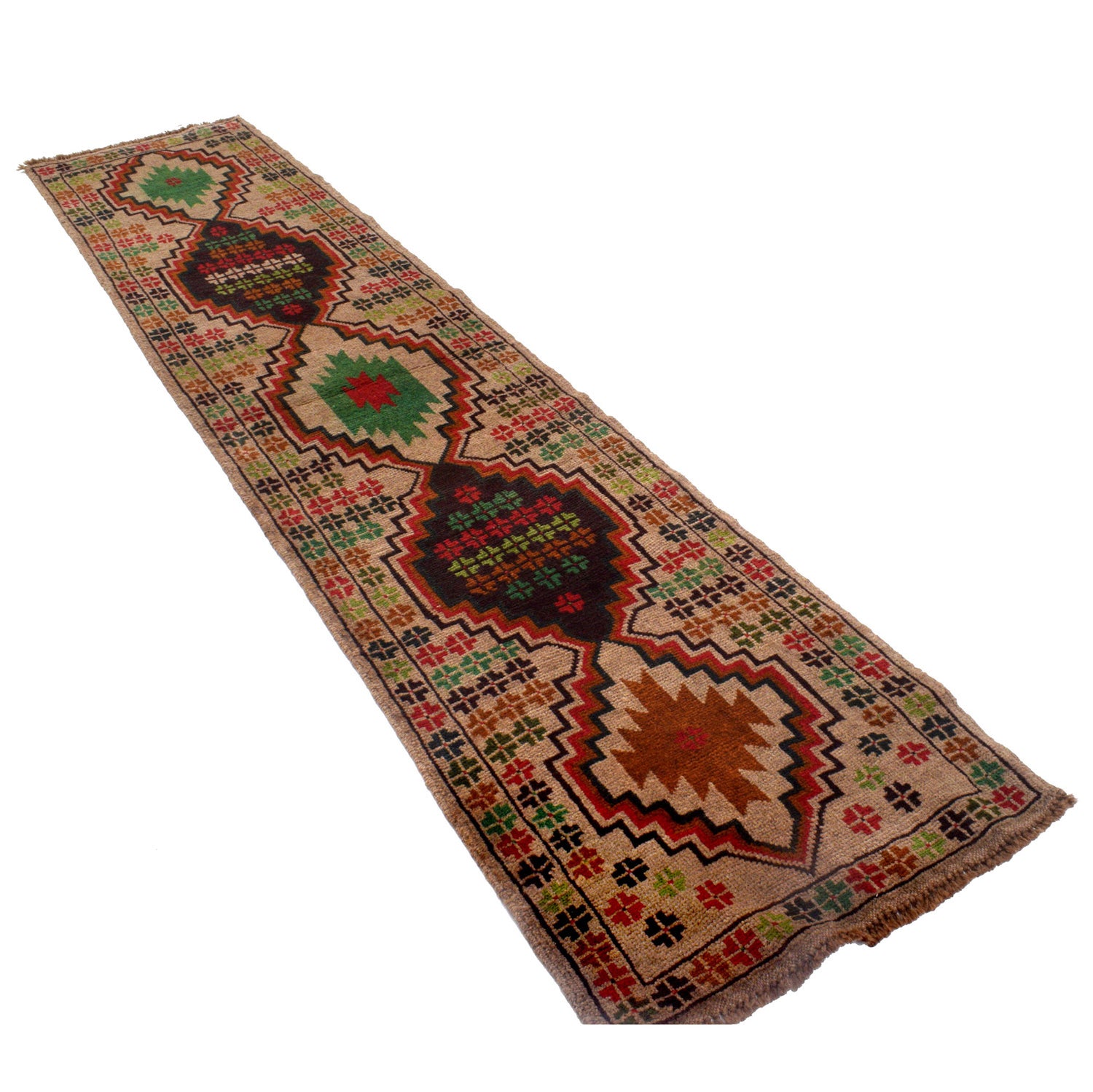 Baluchi Long Runner Rug 2' 2" x 9' 5" ft / 67 x 288 cm - No. G19786