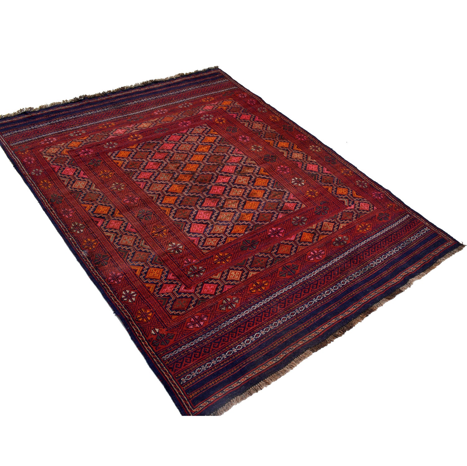 Hand Knotted Laghari Kilim 4' 6" x 6' 1" ft / 137 x 185 cm - No. G19787